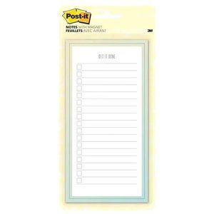Post-it Printed Notes with Magnet Green Border - 50 sheets